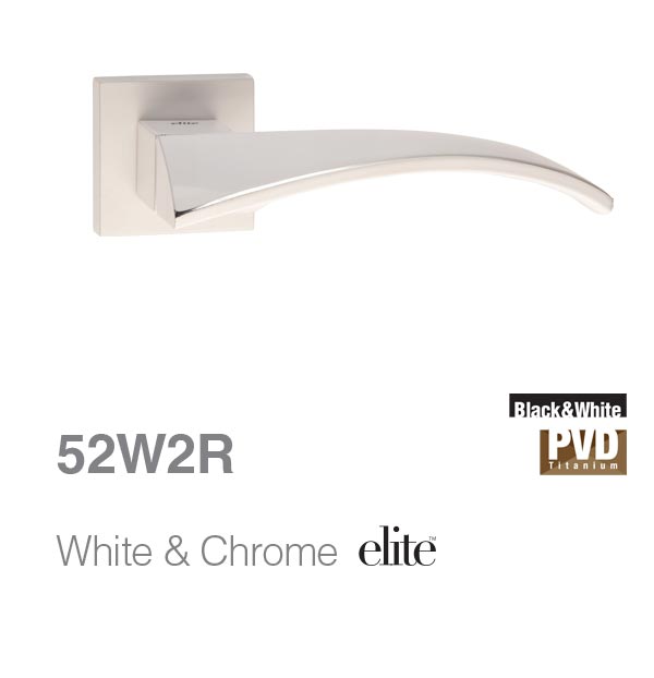 52W2R دستگیره سفید کروم