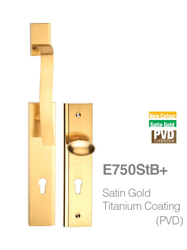 E750StB+ satin gold entrance handle