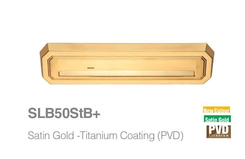 SLB50StB+-satin-gold Letter box plate